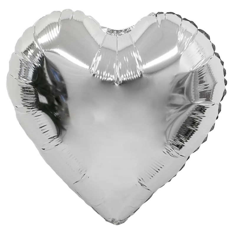 К 5"/13см Сердце Серебро/ 1 шт / (Китай)