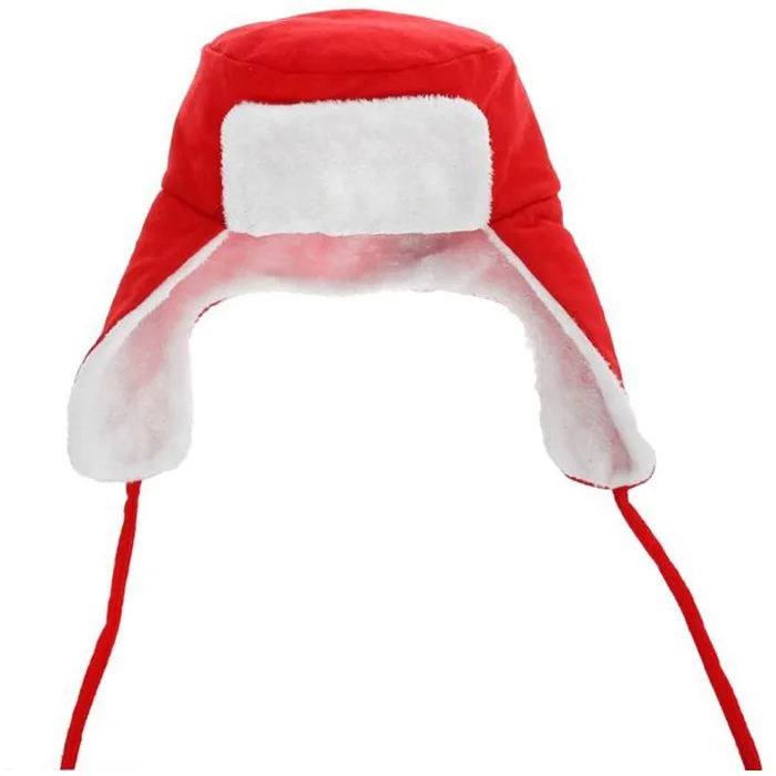 Шапка "Ушанка" красная/1 шт./ Китай)