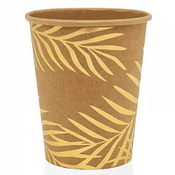 Стаканы 180 мл. Золотые листья, крафт (6 шт.)