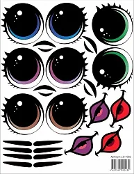 Наклейки "Круглые глазки" 4 компл. на листе