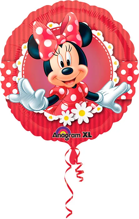 А 18"/46см  Круг Минни с ромашками / 1 шт/ ANAGRAM