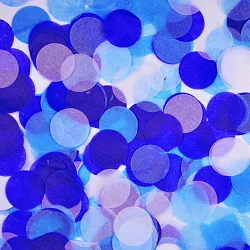 Конфетти тишью, Круги, Голубой микс, бумага, 2,5 см., 50гр.