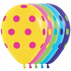 S 12  Цветные точки, Ассорти, Пастель/ 50 шт. / (Колумбия)