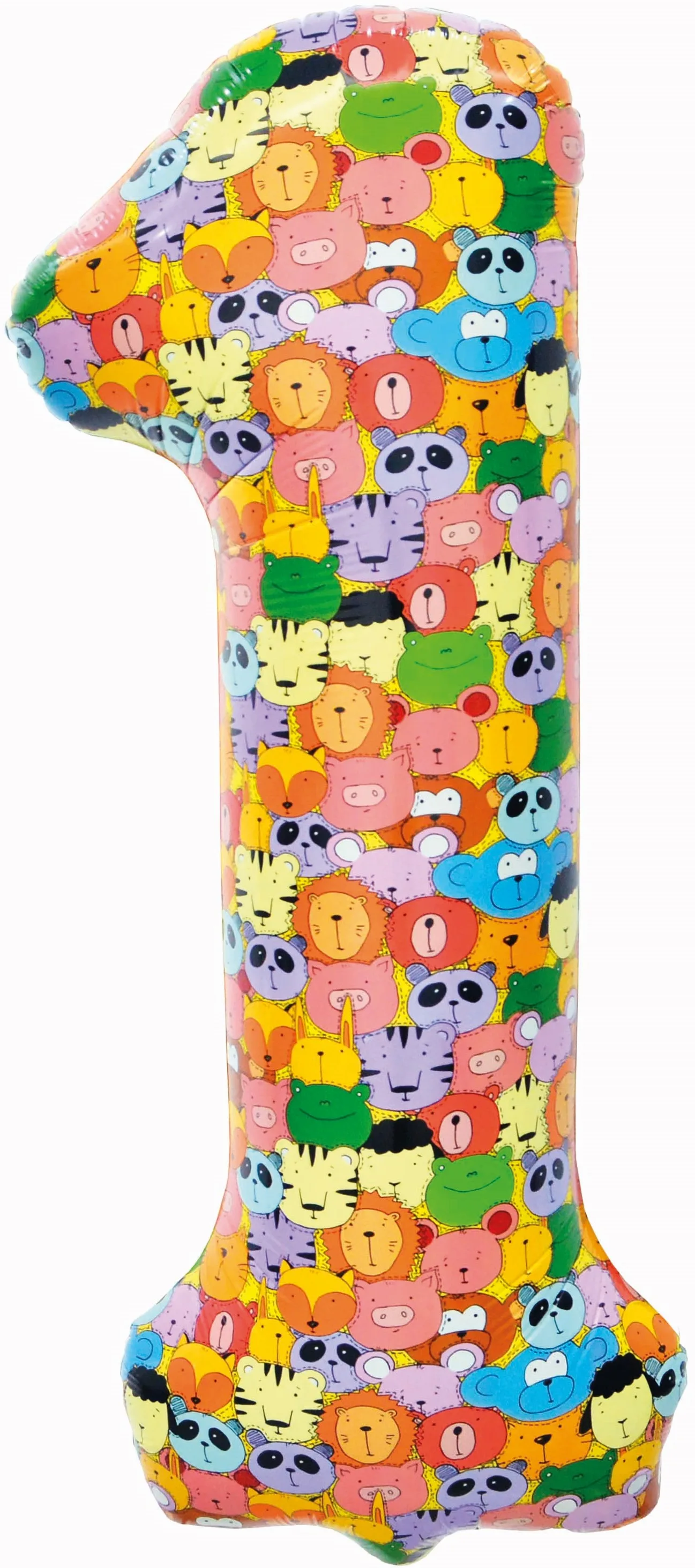 F 34"/86 см Цифра 1 Зверята, 1 шт. в упак. /(Китай)