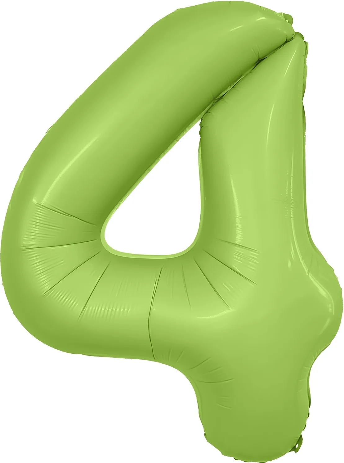 Р 40"/102см Цифра "4" Фисташка, Сатин,  Slim в упаковке / 1 шт / (Россия)