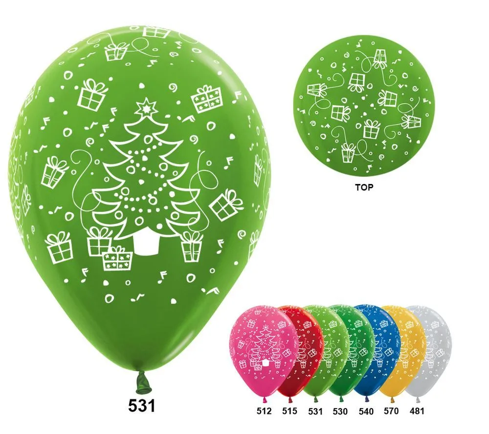 S 12  Новогодняя елка, Ассорти ,Перламутр-Металлик / 100 шт./ (Колумбия)