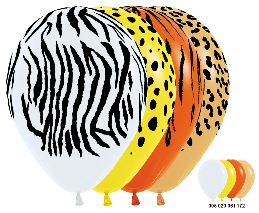 S 12 Джунгли (4 дизайна), Ассорти, Пастель / 100 шт./ (Колумбия)