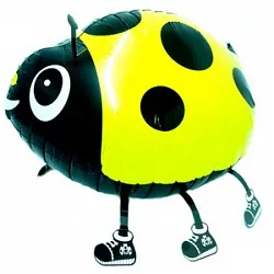 F 28"/71 см Божья коровка,желтый, ходячая фигура, 1 шт. (Китай)