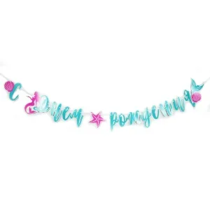 Гирлянда буквы "С Днем рождения!" Русалка 170 см.