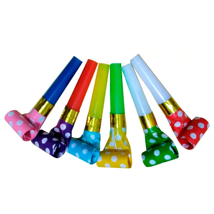 Язычки-гудки "Горох разноцвет" / набор 6 шт. (Китай)