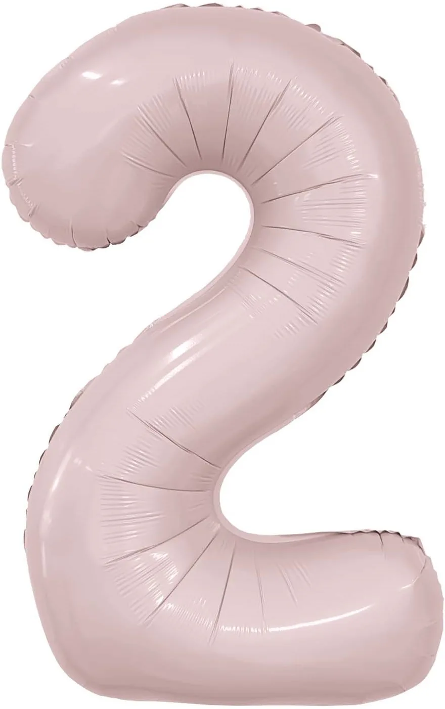 Р 40"/102см Цифра, 2 Slim, Пыльная роза, / 1 шт / (Россия)