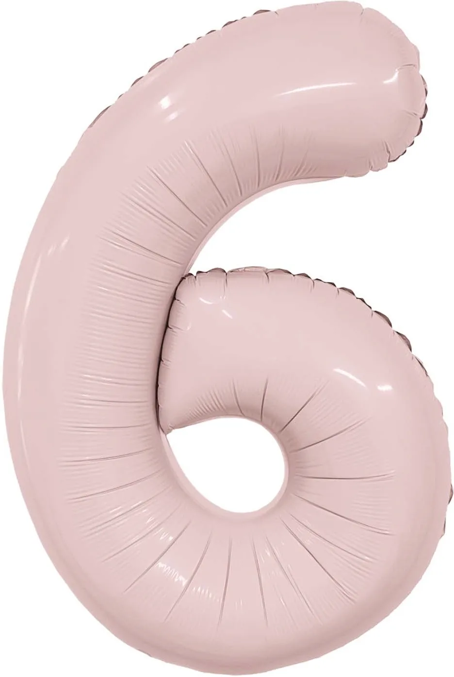 Р 40"/102см Цифра, 6 Slim, Пыльная роза, / 1 шт / (Россия)