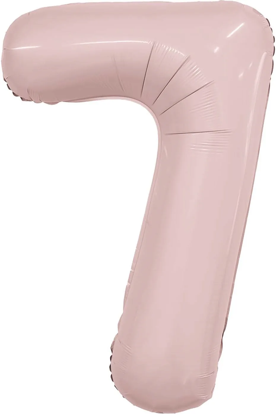 Р 40"/102см Цифра, 7 Slim, Пыльная роза, / 1 шт / (Россия)