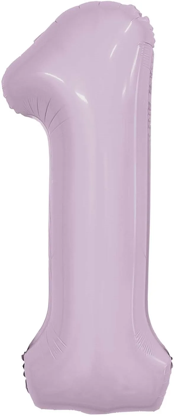 Р 40"/102см Цифра "1" Slim, Орхидея, / 1 шт / (Россия)