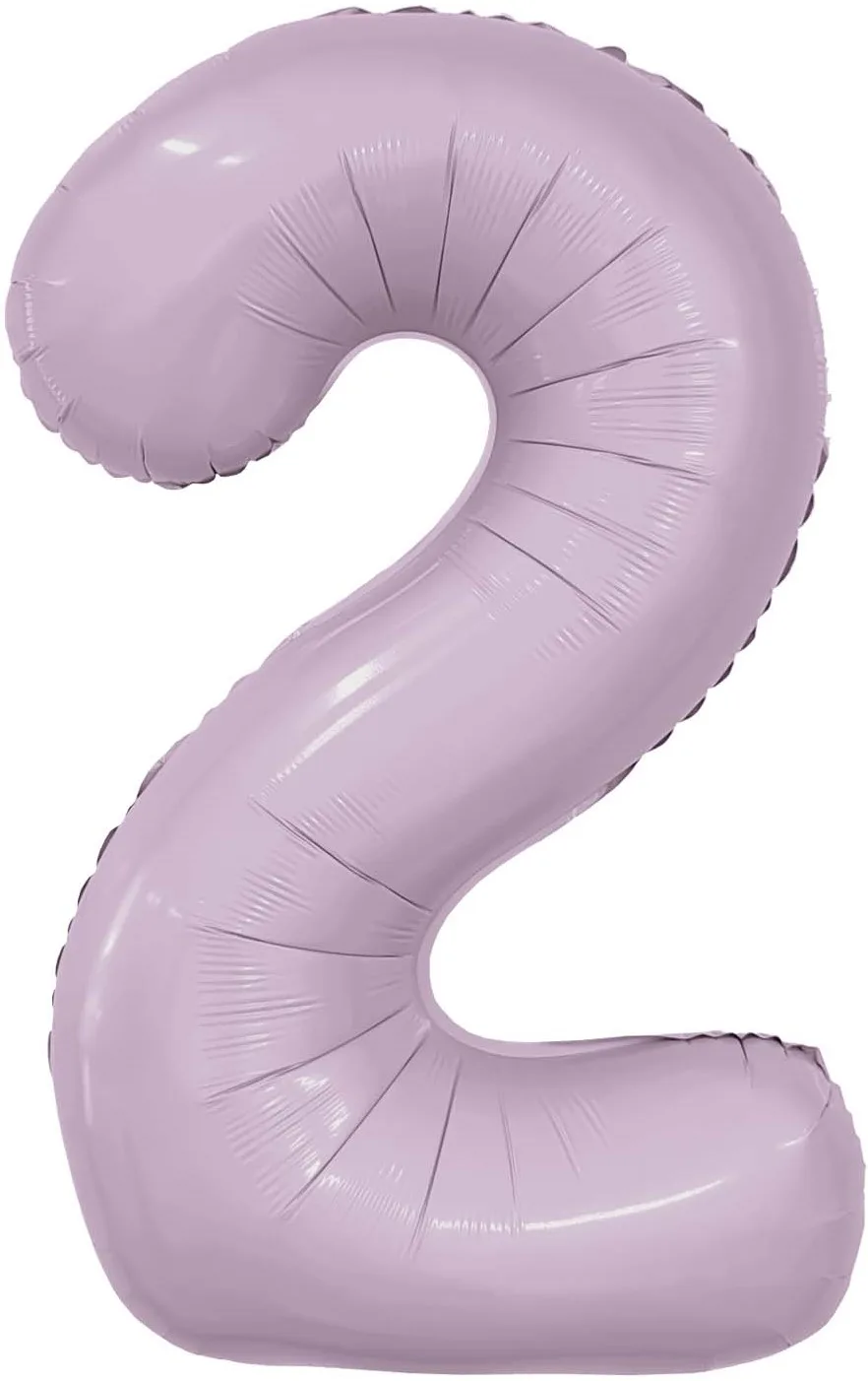 Р 40"/102см Цифра "2" Slim, Орхидея, / 1 шт / (Россия)