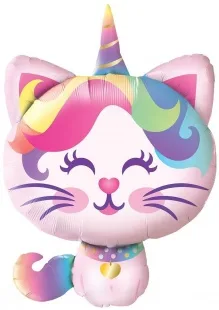 F 36"/91 Котенок-единорог,1 шт. (Китай)