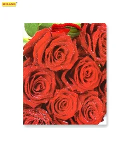 Пакет подарочный Красные розы (М) 18 х 23 х 10