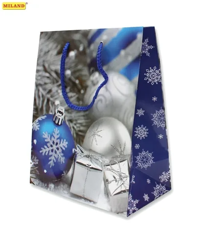 Пакет подарочный Новогодняя композиция (М) 12 шт
