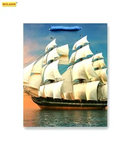 Пакет подарочный Парусник (М) 18 х 23 х 10