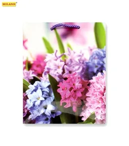 Пакет подарочный Нежные цветы (М) 18 х 23 х 10