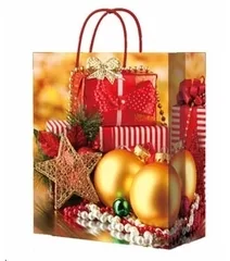 Пакет подарочный Новогоднее торжество (L) 12 шт