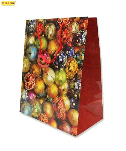 Пакет подарочный Новогодние шары (L) 12 шт