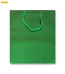 Пакет подарочный Зеленые точки (L) 26 х 33 х 14