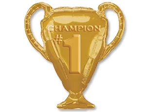 А 25"/63 см Кубок Чемпиона Золотой, 1 шт.(ANAGRAM)