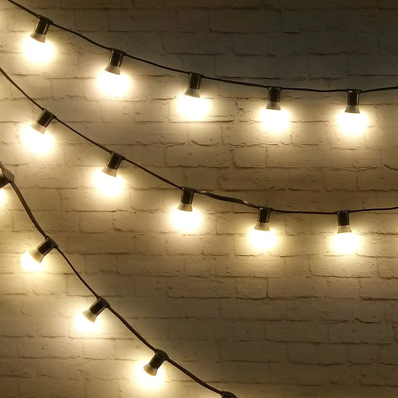 Гирлянда Белт-лайт двухжильный, 10 м, черный провод (лампочки в комплект не входят)