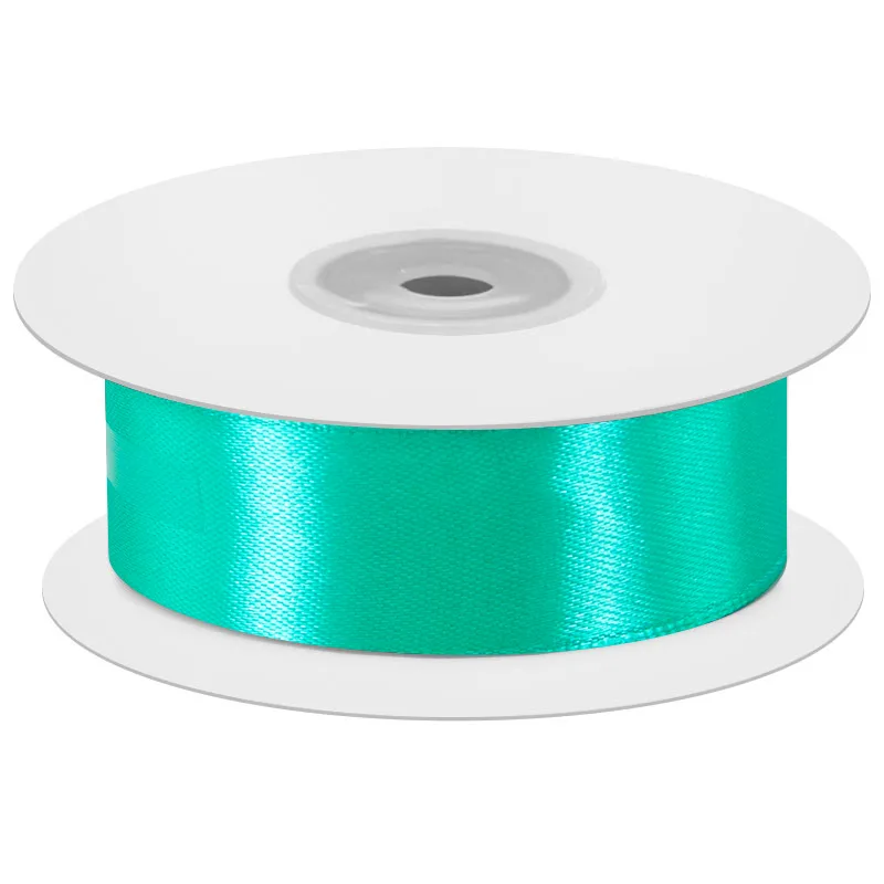 Лента Атлас Бирюзовый / 1.2 cм * 22,85 м (Китай)