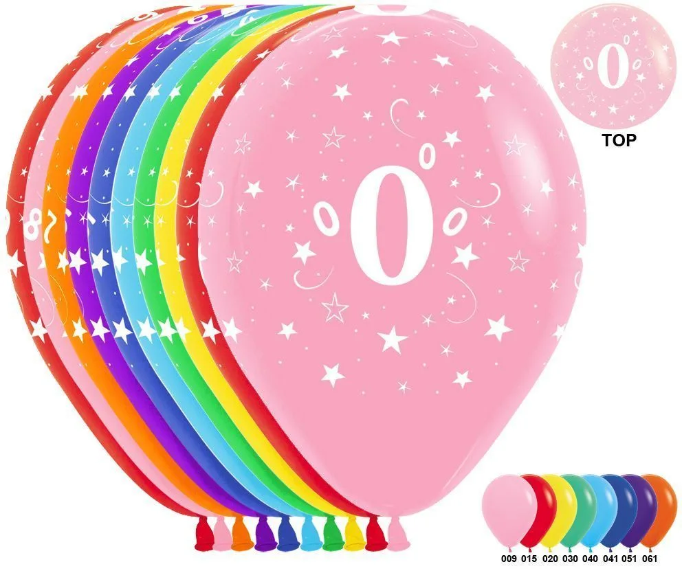 S 12 Цифра "Ассорти цифр" Пастель / 50 шт. / (Колумбия)