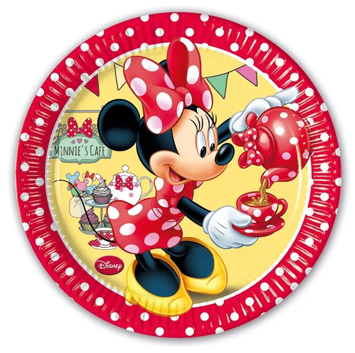Тарелка 20 см "Минни Кафе" / набор 8 шт. /