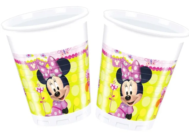 Стаканы пластиковые 200 мл "Стильная Минни" / набор 8 шт. /
