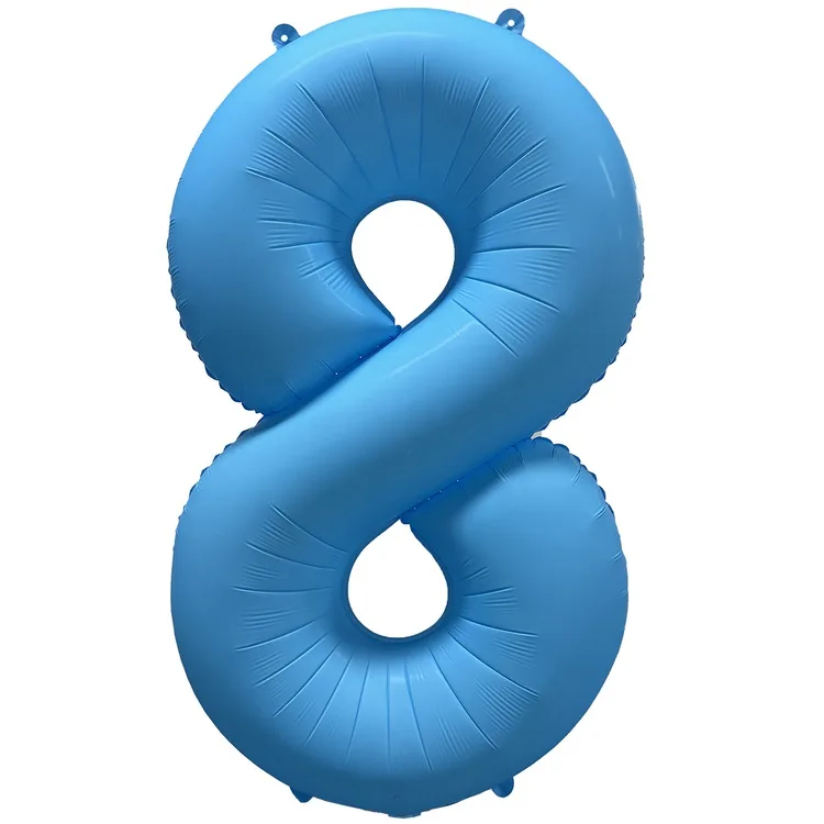 К 40"/102см Цифра "8" Неон Blue /1 шт./(Китай)