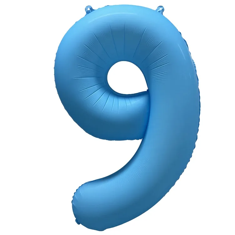 К 40"/102см Цифра "9" Неон Blue /1 шт./(Китай)