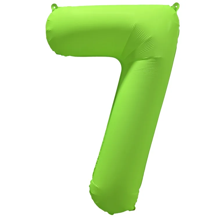 К 40"/102см Цифра "7" Неон Green /1 шт./(Китай)