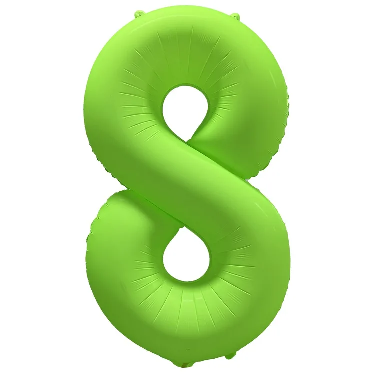 К 40"/102см Цифра "8" Неон Green /1 шт./(Китай)
