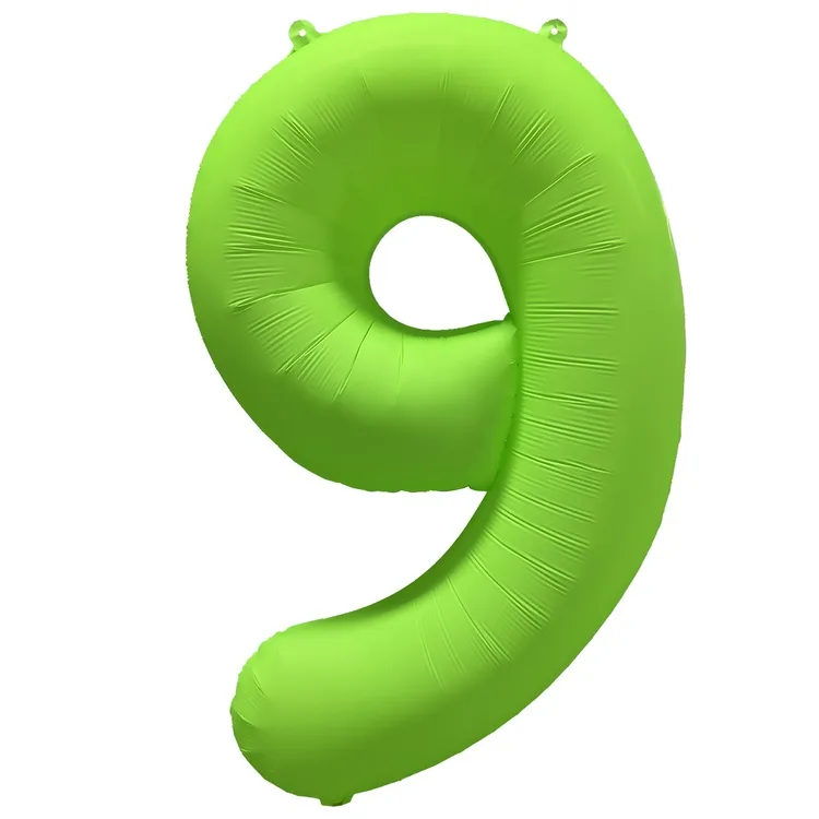 К 40"/102см Цифра "9" Неон Green /1 шт./(Китай)