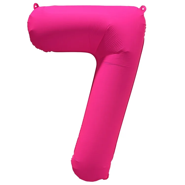 К 40"/102см Цифра "7" Неон Pink /1 шт./(Китай)