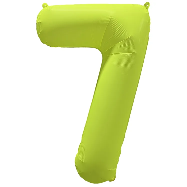 К 40"/102см Цифра "7" Неон Yellow /1 шт./(Китай)