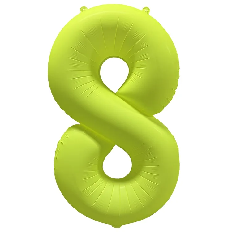К 40"/102см Цифра "8" Неон Yellow /1 шт./(Китай)