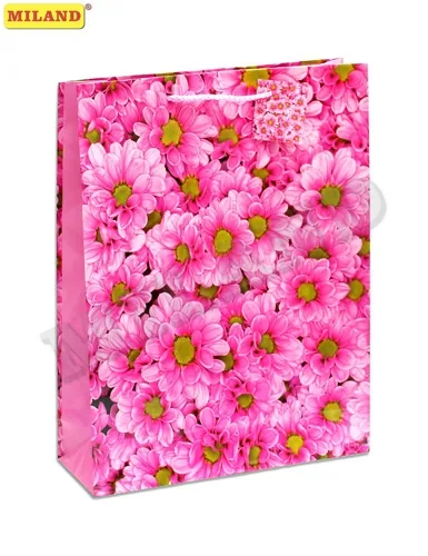 ОПТИМА Пакет подарочный  Цветочный мир (L) 26 х 33 х 14