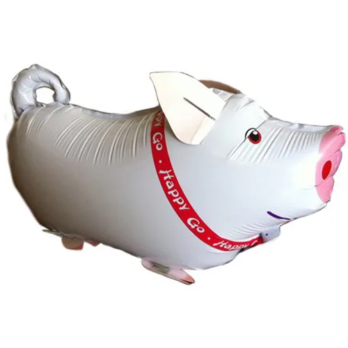 F 25"/64 см Поросенок, белый, ходячая фигура, 1 шт. (Китай)