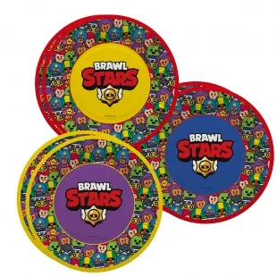 Тарелки (18 см) Brawl Stars, Герои, дизайн №2, 6 шт.