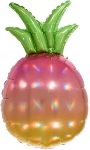 F 32"/81см Ананас, Золотисто-розовый, Голография, 1 шт. (Китай)