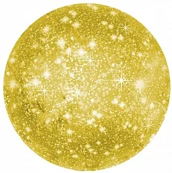 F 18"/46см Круг, Искры, Золото, 1 шт. (Китай)