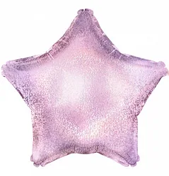 F 18"/46см Звезда, Розовый, Голография, 1 шт. (Китай)