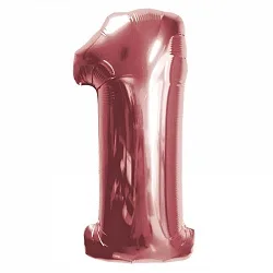 F 40"/102 см Цифра "1", Розовое Золото/ 1 шт /(Китай)