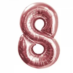 F 40"/102 см Цифра "8", Розовое Золото/ 1 шт /(Китай)