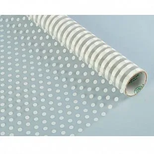 Пленка матовая с рисуком "Горошек" Белый, 200 г 60см*10м